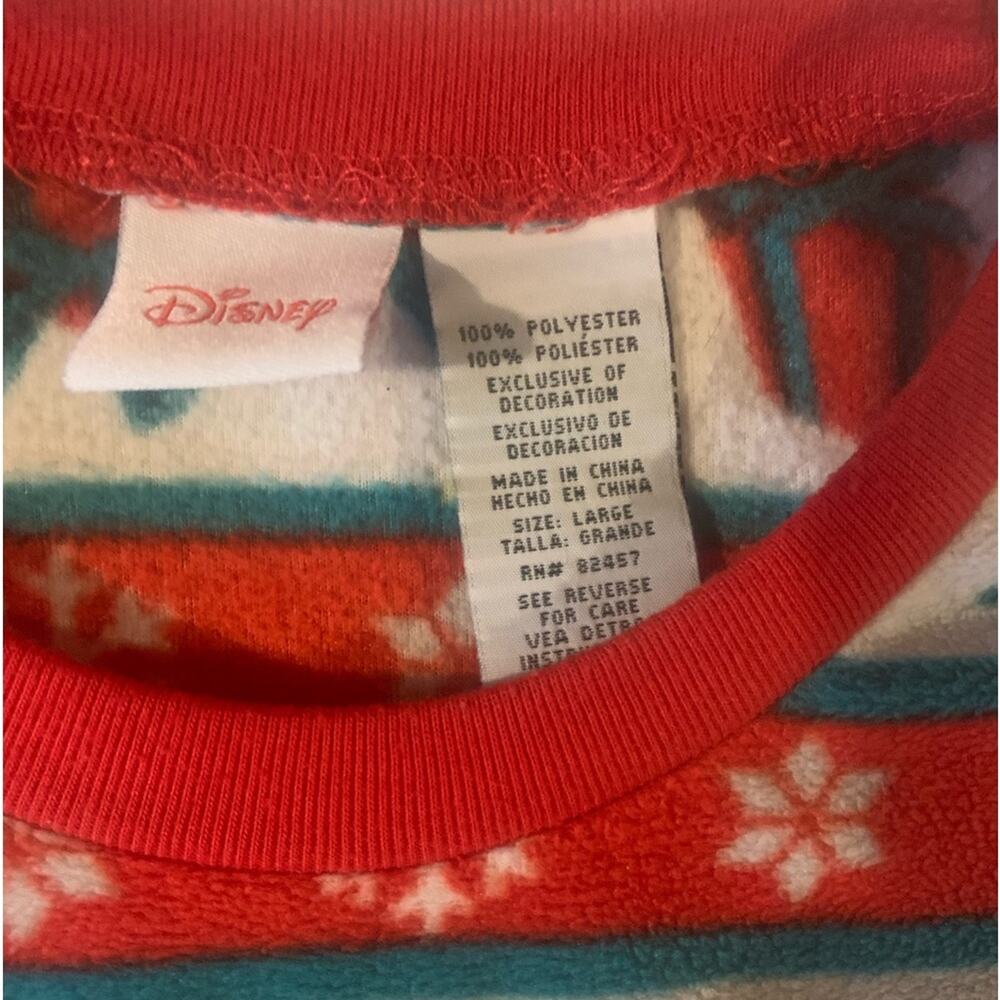 Disney Festive Disney Mickey and Minnie Mouse Holiday JOY Pajama Set L - Picture 4 of 5